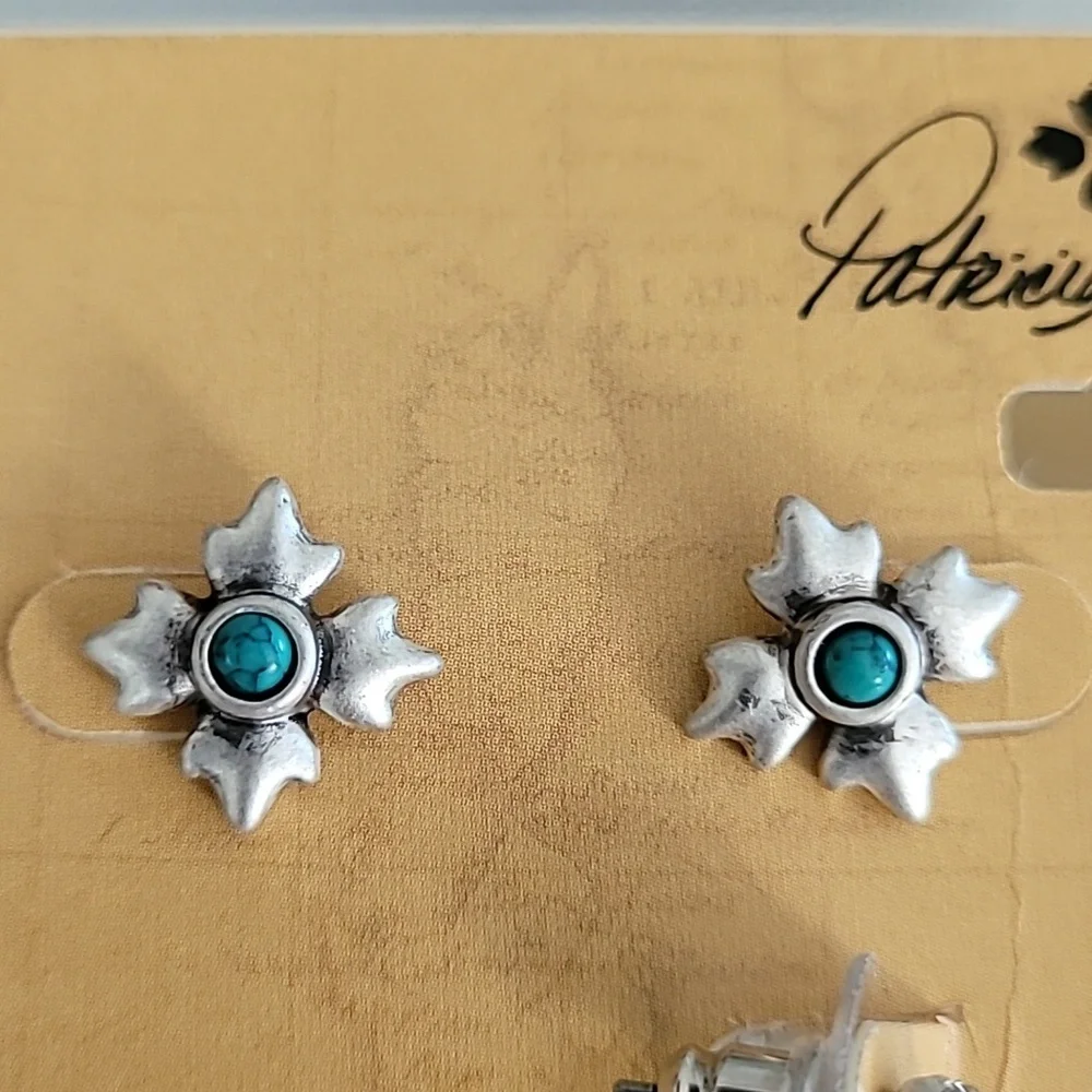 Patricia Nash heart trio earring set - Picture 2 of 5